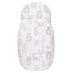 Baby Winter Footmuff – Bear Print White / Beige, One Size