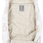 Baby Winter Footmuff – Bear Print White / Beige, One Size
