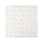 Beige and White Baby Blanket with Harness Slots