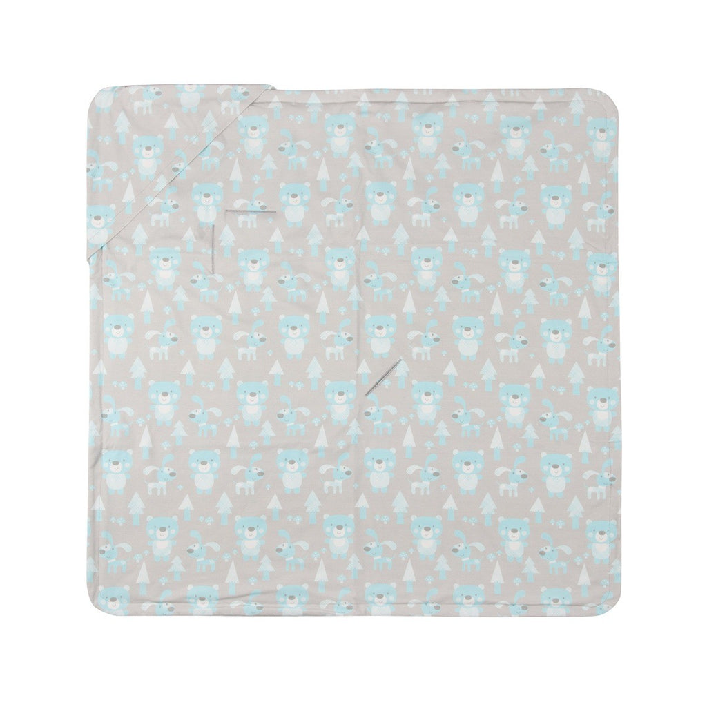 Blue Baby Blanket with Harness Slots
