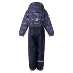Blue Dinosaur Print Spring/Autumn Children’s Overall with Contrast Panels