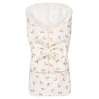 Bow Baby Sleeping Bag and Blanket – Beige / White, 0–6 Months