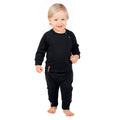 Children’s Merino Wool Top and Trousers Set – Black