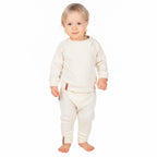 Children’s Merino Wool Top and Trousers Set – White