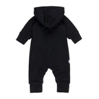 Cotton-Lined Merino Wool Baby Overall – Black