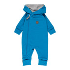 Cotton-Lined Merino Wool Baby Overall – Bright Blue