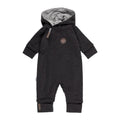 Cotton-Lined Merino Wool Baby Overall – Dark Grey