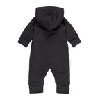Cotton-Lined Merino Wool Baby Overall – Dark Grey