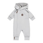 Cotton-Lined Merino Wool Baby Overall – Light Grey