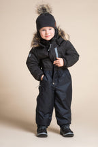 Dark Grey Merino Wool Pom-Pom Balaclava