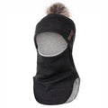 Dark Grey Merino Wool Pom-Pom Balaclava