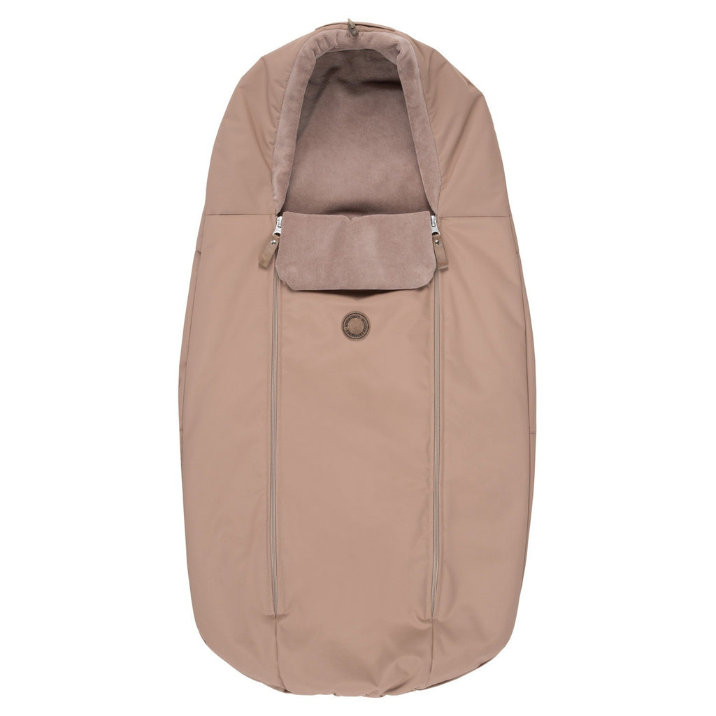 Down-Filled Baby Winter Footmuff – Brown / Beige, One Size