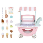 Wooden Ice Cream Shop With Cart
