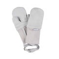Grey Merino Wool Baby Mittens with Thumb