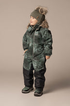 Khaki Green Merino Wool Double Pom-Pom Balaclava