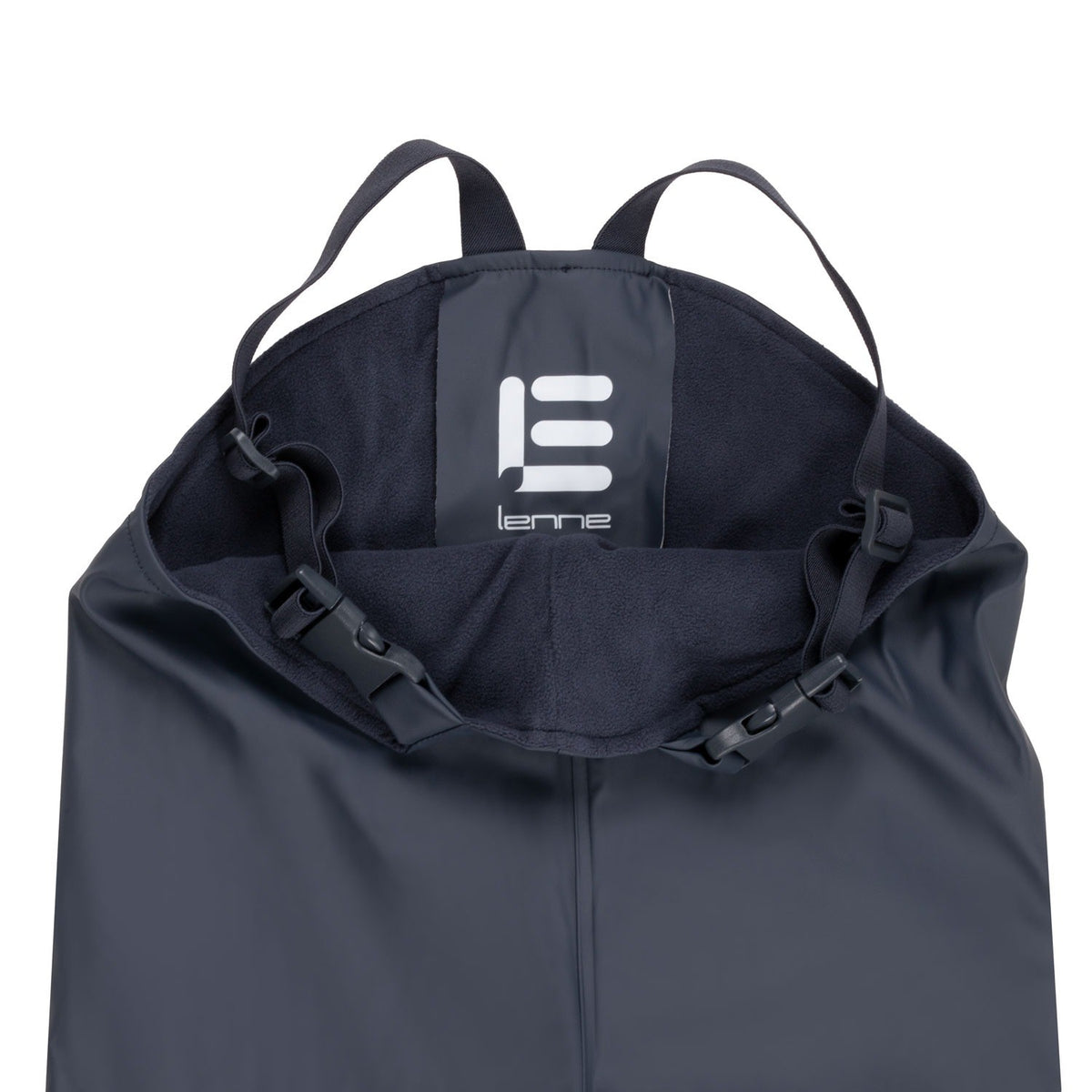 Kids’ Fleece-Lined Rain Jacket and Dungaree Set – Navy Blue