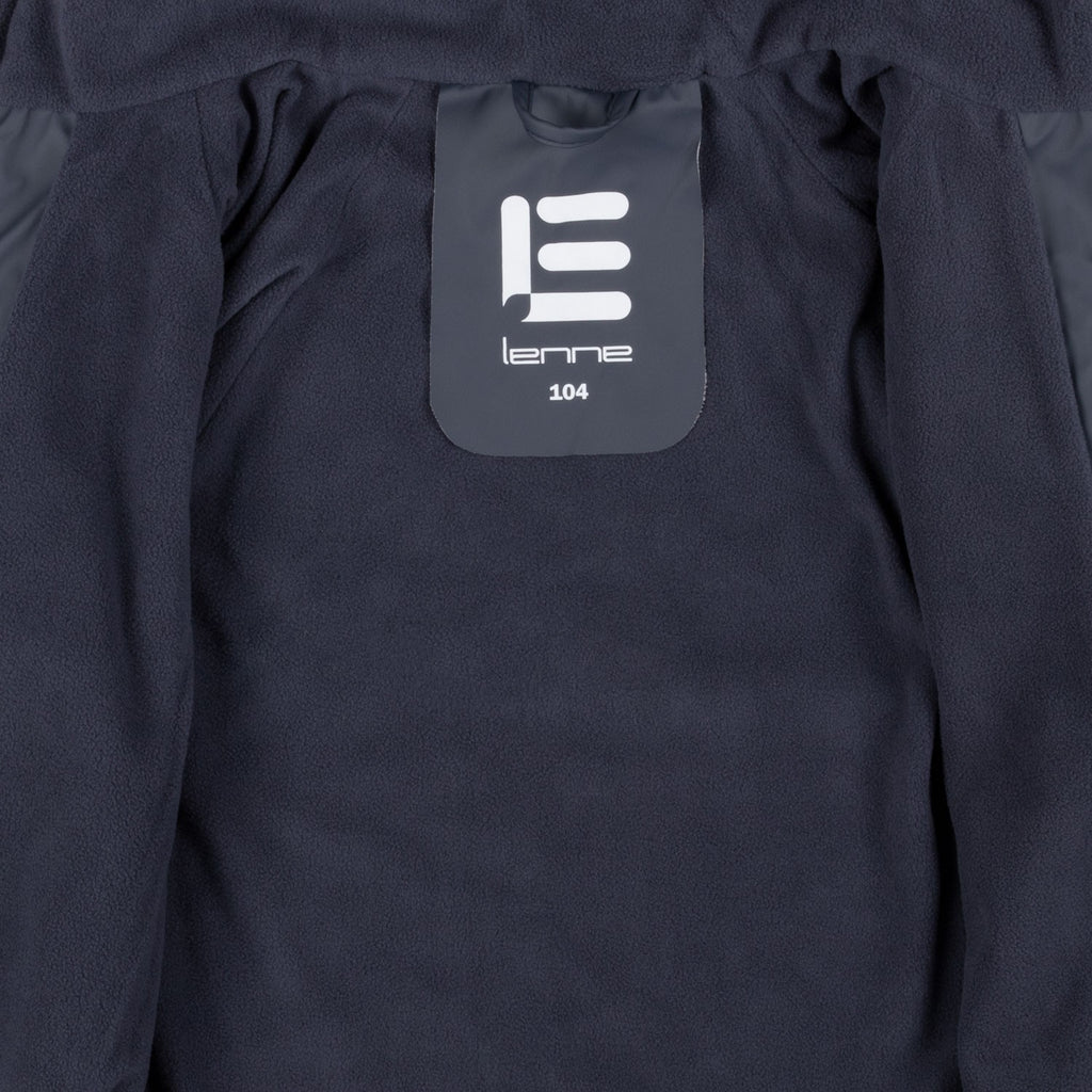 Kids’ Fleece-Lined Rain Jacket and Dungaree Set – Navy Blue