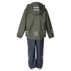 Kids’ Rain Jacket and Dungaree Set – Green and Blue