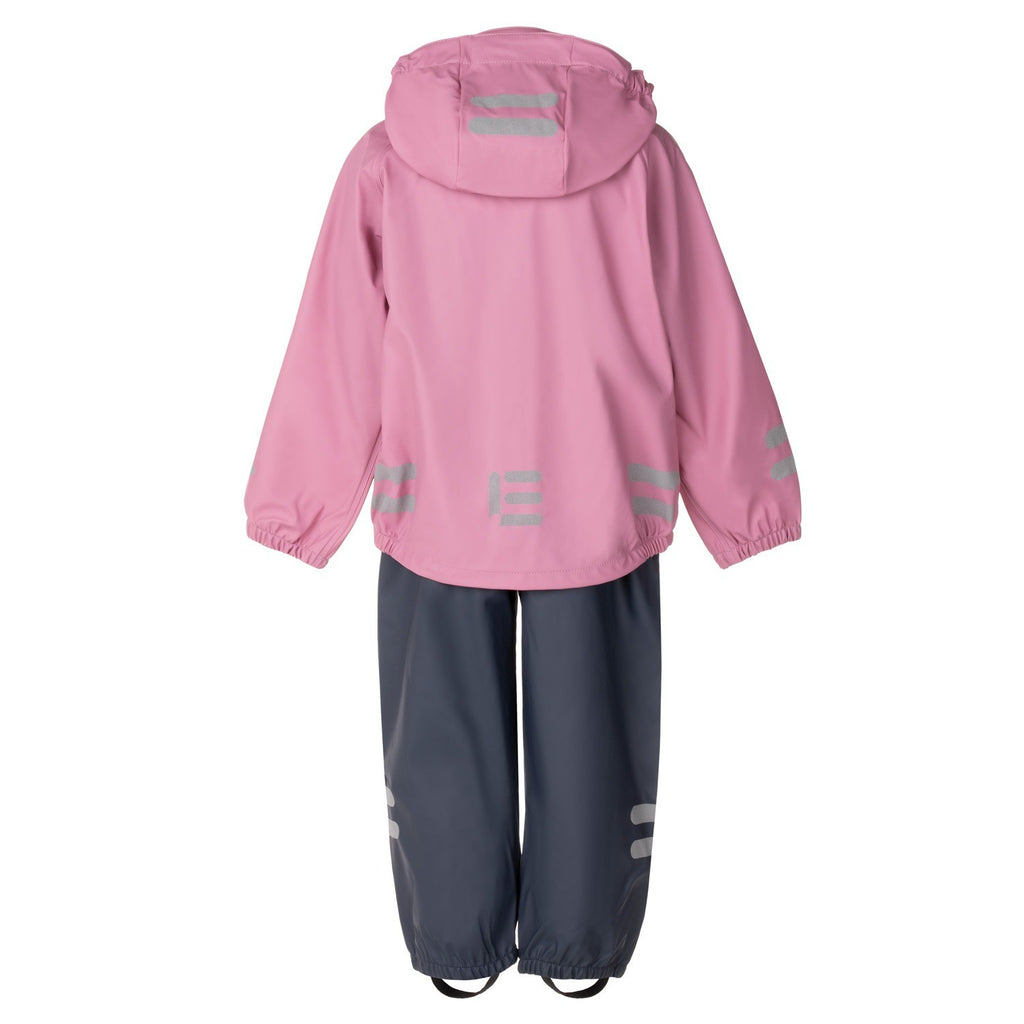 Kids’ Rain Jacket and Dungaree Set – Pink and Blue