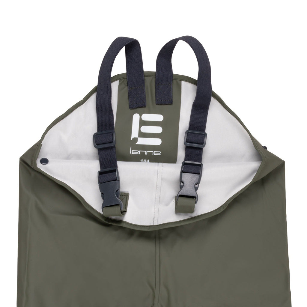 Kids’ Waterproof Rain Dungarees – Green