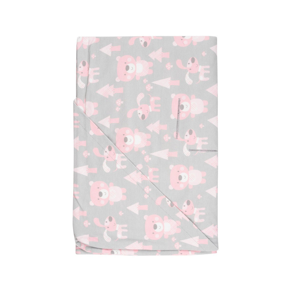 Pink Baby Blanket with Harness Slots