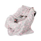 Pink Baby Blanket with Harness Slots