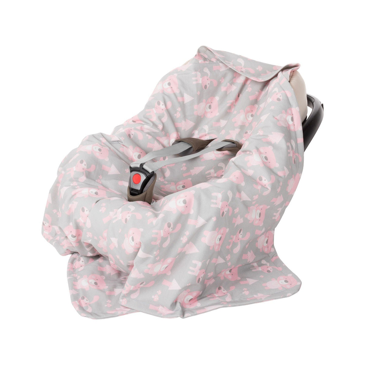 Pink Baby Blanket with Harness Slots