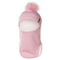 Pink Merino Wool Pom-Pom Balaclava