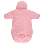 Pink Reflective Merino Wool-Lined Spring/Autumn Bunting Pram Suit
