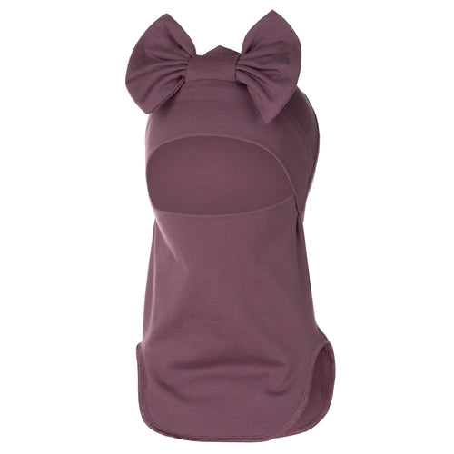 Lilac Cotton Balaclava with Bow