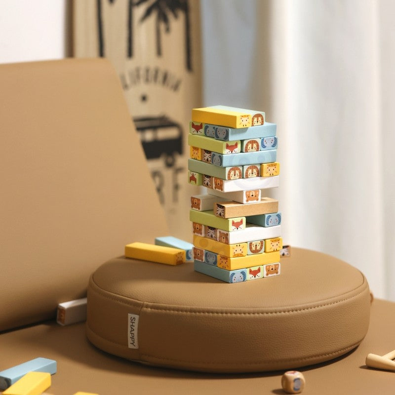 Shaky Tower Skill Game With Animals