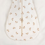 Baby Swaddle and Sleeping Bag 0.5 TOG – Beige / White