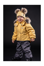 Yellow Merino Wool Double Pom-Pom Balaclava